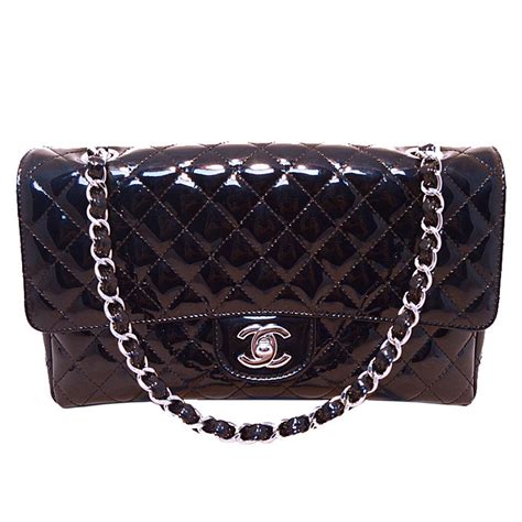 black patent leather chanel handbag|chanel patent leather shoulder bag.